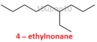 IUPAC nomenclature structure3 of 4-ethylnonane