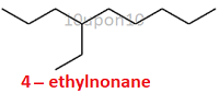 IUPAC nomenclature structure4 of 4-ethylnonane