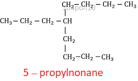 IUPAC nomenclature of 5-propylnonane