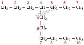 IUPAC nomenclature numbering of carbon atoms in propyldecane