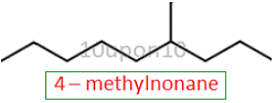 IUPAC nomenclature structural formula3 of 4-methylnonane