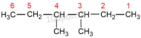 IUPAC nomenclature rule for alkanes example15