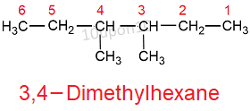 IUPAC nomenclature rule for alkanes example16