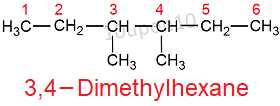 IUPAC nomenclature rule for alkanes example17