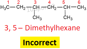 IUPAC nomenclature rule for alkanes example22