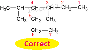 IUPAC nomenclature rule for alkanes example33