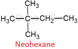 structural formula of neo hexane