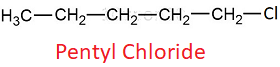 structural formula of pentyl chloride