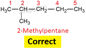 IUPAC nomenclature rule for alkanes example7a