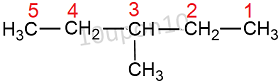 IUPAC nomenclature rule for alkanes example9