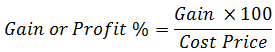 math profit and loss gain%