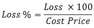 math profit and loss loss%