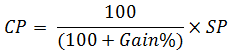 math profit and loss cost price