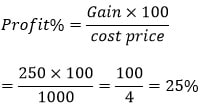 profit and loss general math calculation3 of proft %