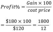 profit and loss general math calculation4 of proft %